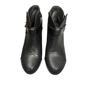 Rag & Bone Harrow Black Leather Ankle Boots | Size EU 40 -US 9.5 | Made in Italy